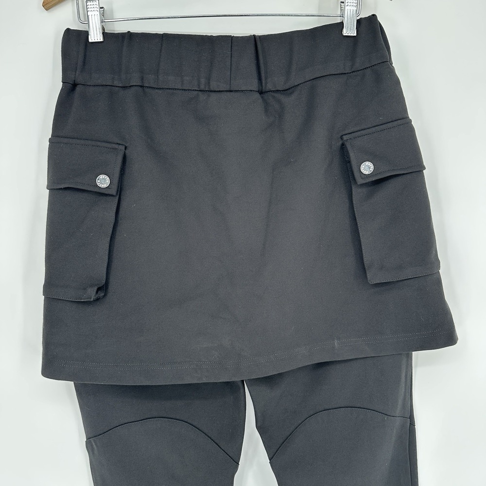 Orttu Medium NY Skirt Pants Jogger Black Men Avant-garde Elastic Waist Slim Cut - Picture 8 of 15